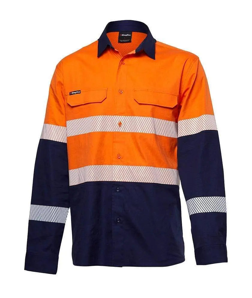 KingGee Workcool Pro Hi Vis Reflective Long Sleeve Work Shirt K54028 Metro Workwear.
